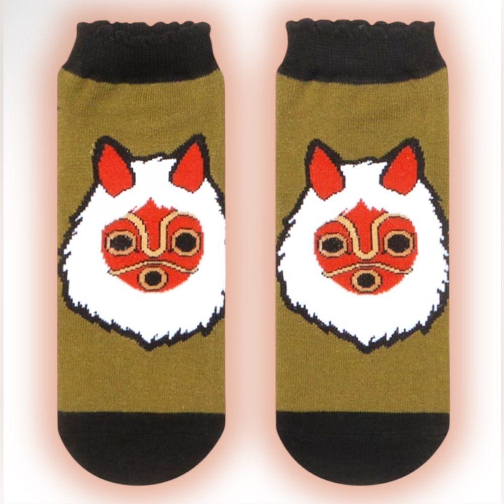 Studio Ghibli Princess Mononoke Mask Ruffle No-Show Socks